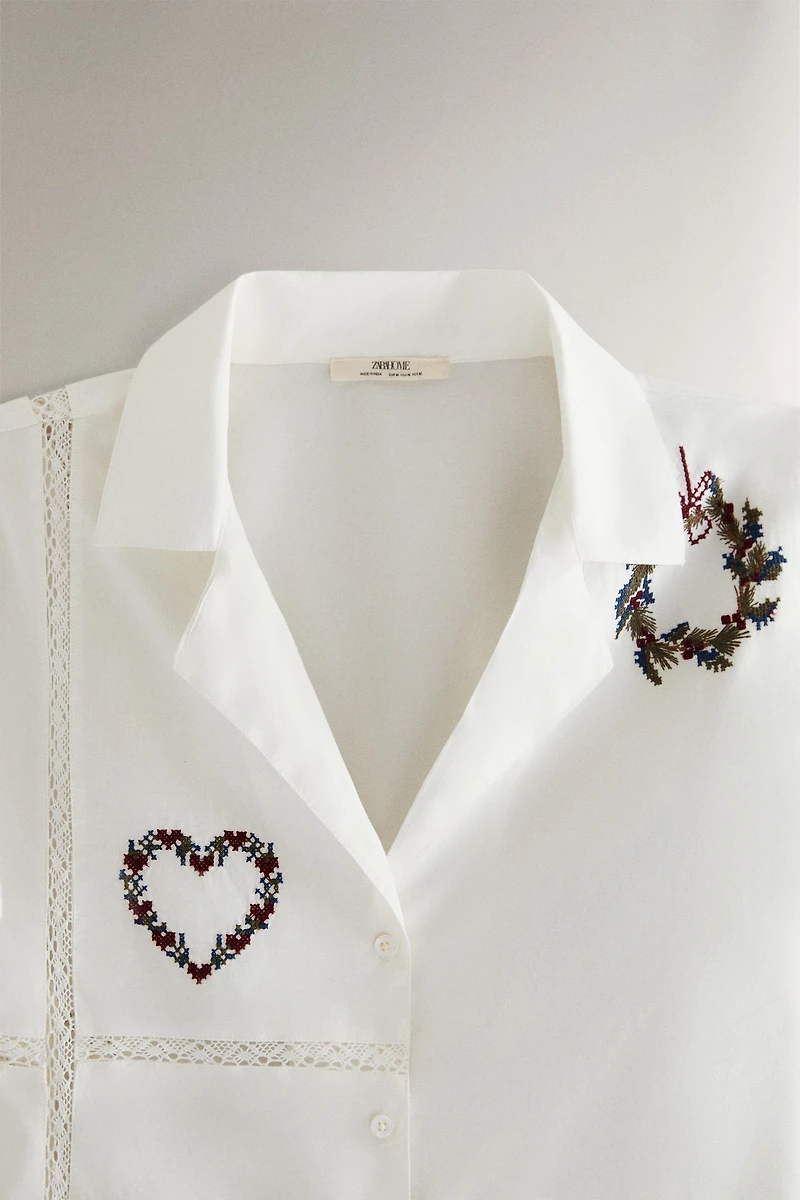 CHRISTMAS EMBROIDERED SHIRT