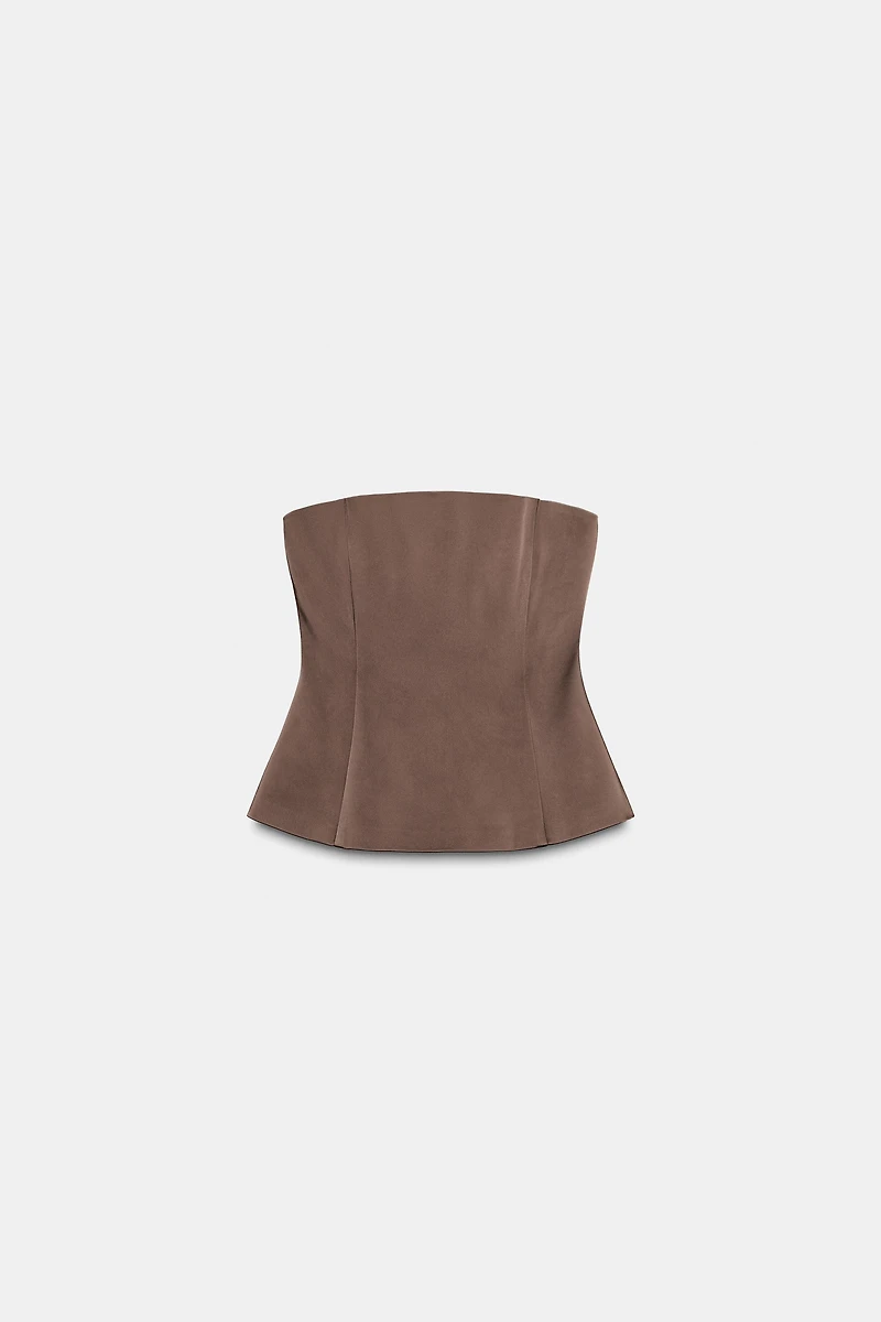 TOP SATINÉ BUSTIER