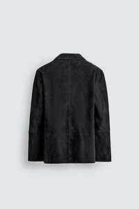 VESTE REGULAR FIT EN DAIM