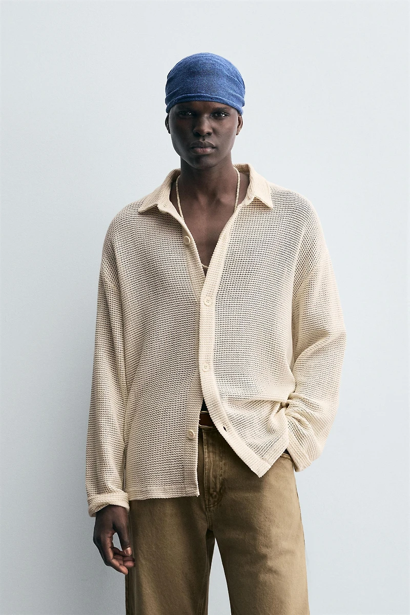 CHEMISE STRUCTURE OUVERTE