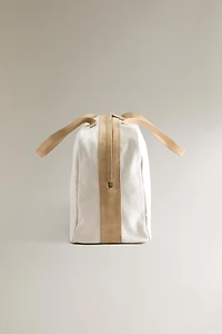 SAC EN TOILE DÉTAILS CUIR