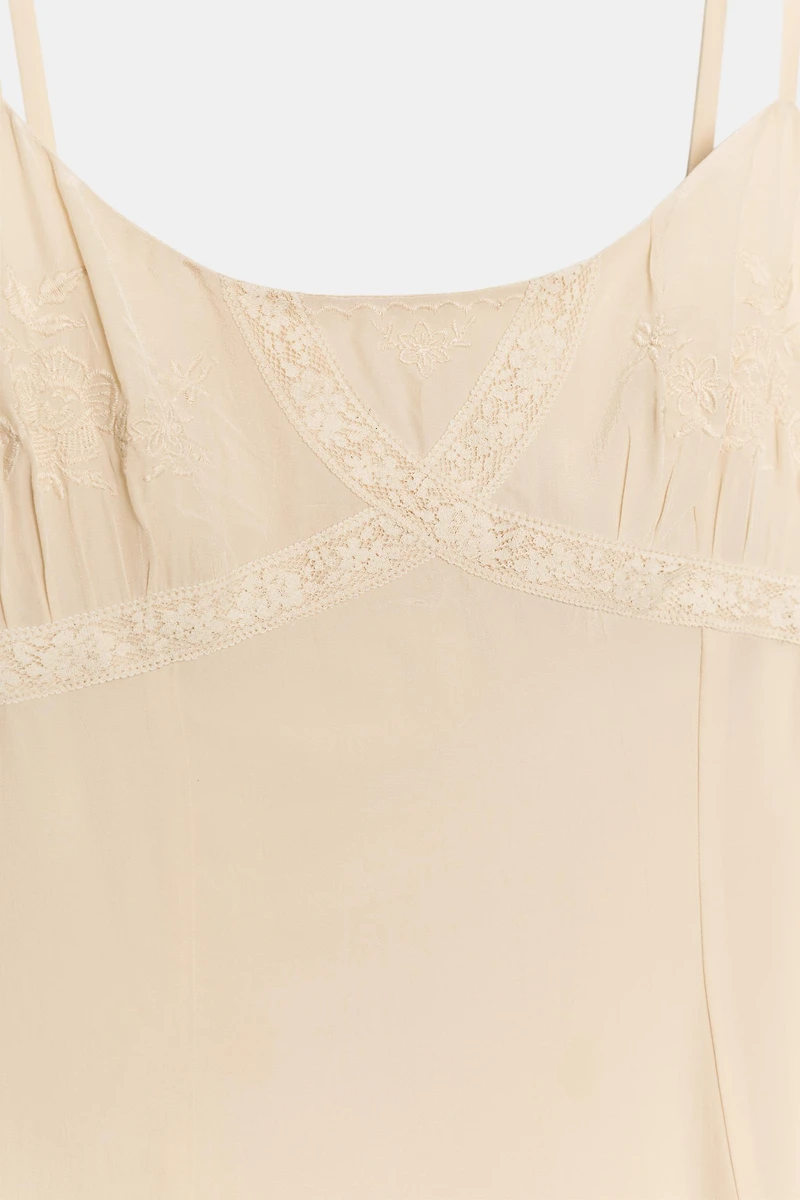EMBROIDERED LINGERIE STYLE DRESS