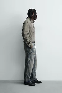 WASHED CARPENTER POCKET JEANS