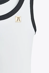 ZARA BROOCH TRIM TOP