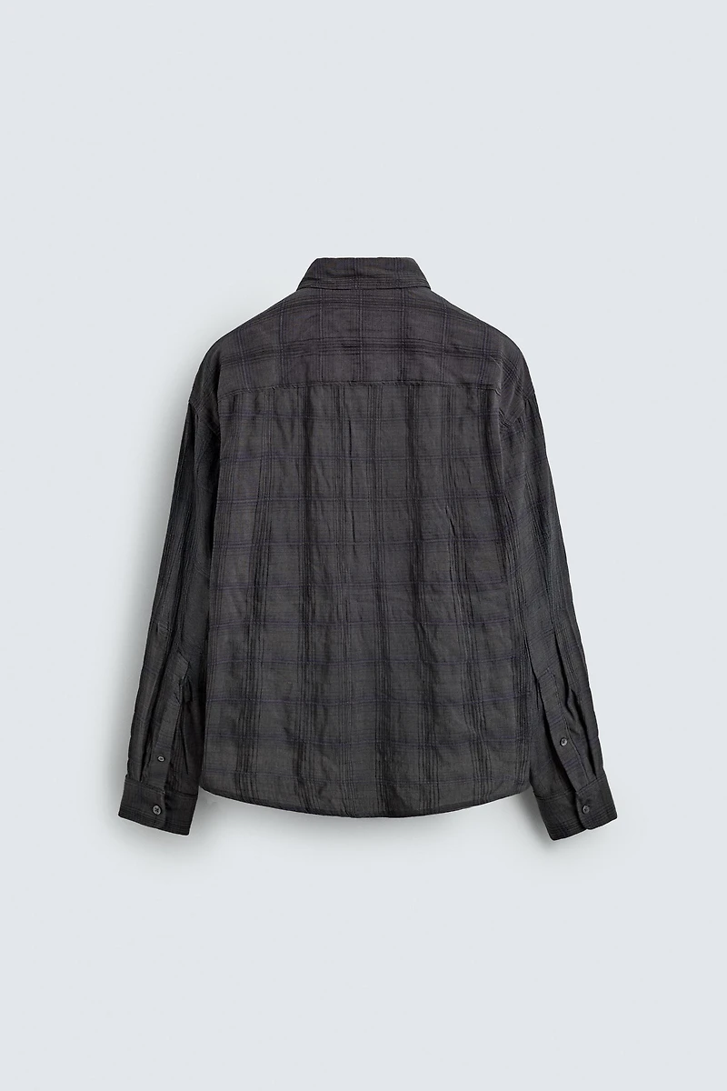 RELAXED FIT PLAID SHIRT