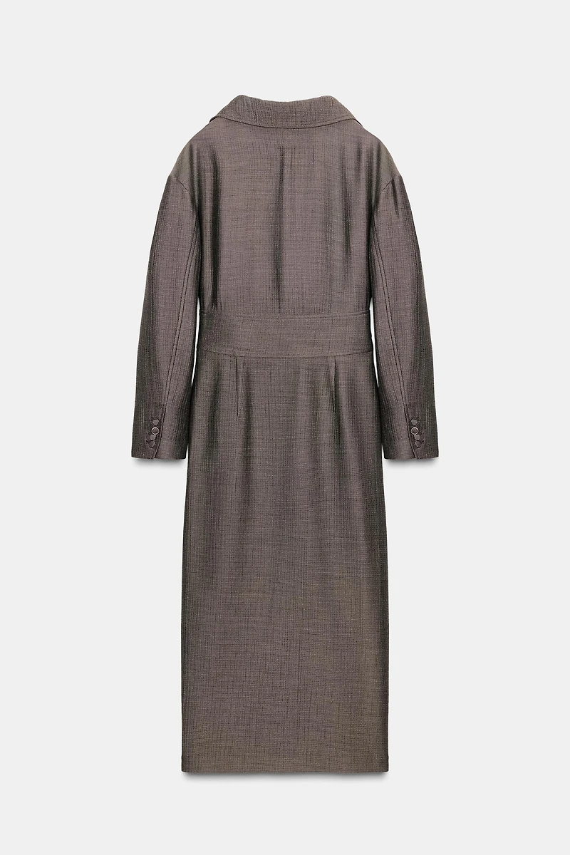 WRAP MIDI DRESS