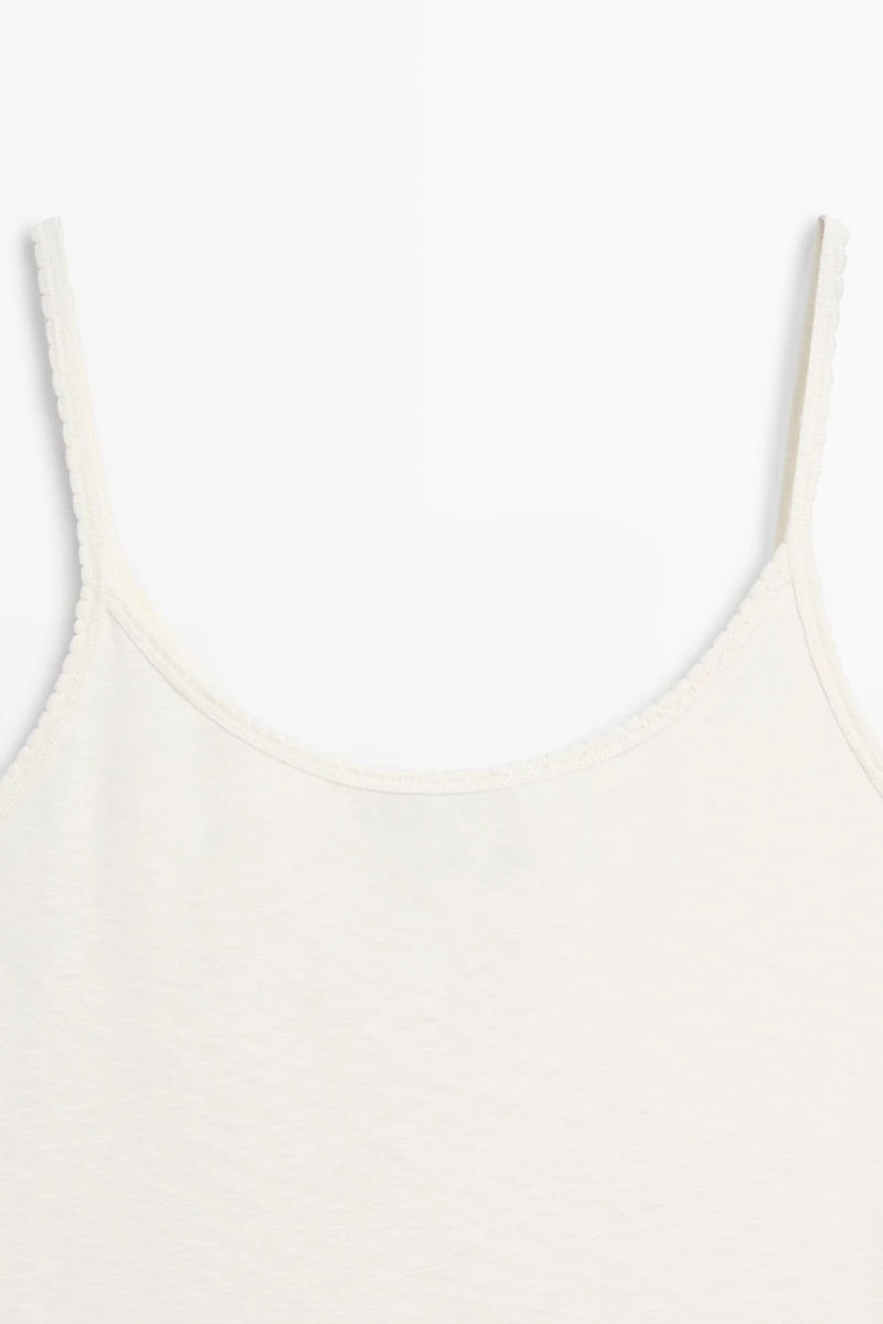 Cotton blend strappy top
