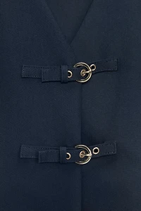 BUCKLE CREPE TOP