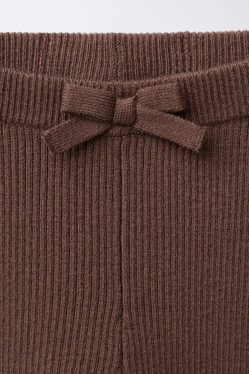 KNIT BOW LEGGINGS