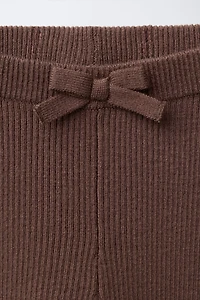 KNIT BOW LEGGINGS