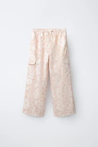 FLORAL PRINT CARGO PANTS
