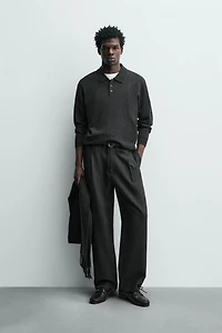 WOOL KNIT POLO SHIRT
