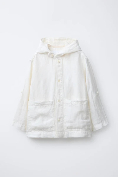 SURCHEMISE CAPUCHE 100 % LIN