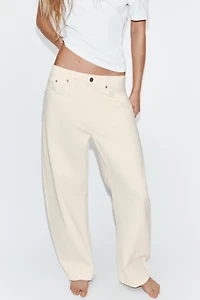 TRF MID-RISE BAGGY BALLOON JEANS