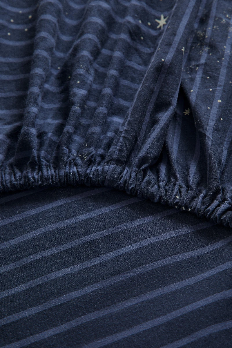 KIDS' SPACE STRIPE FITTED SHEET
