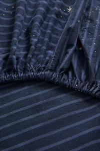 KIDS' SPACE STRIPE FITTED SHEET