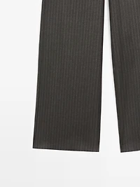 Pantalon à rayures tennis 100 % laine