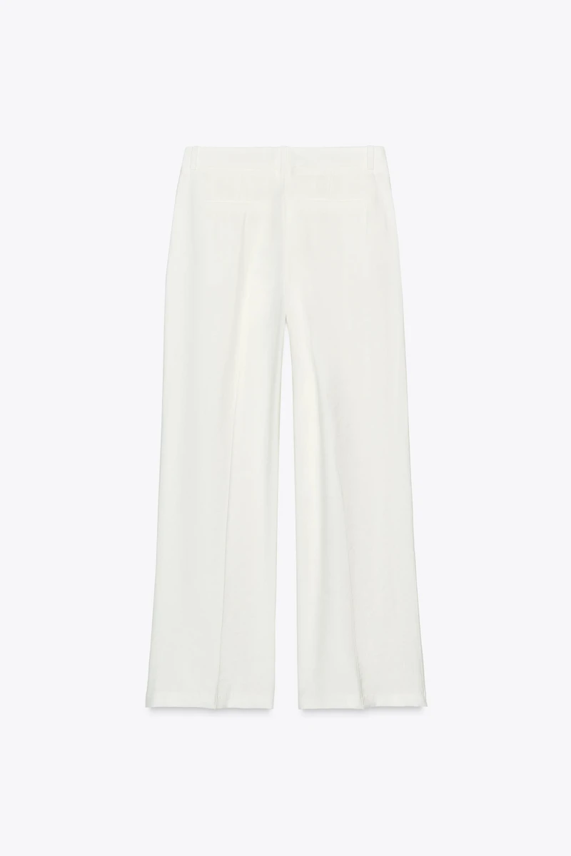 PLEATED WIDE LEG PANTS