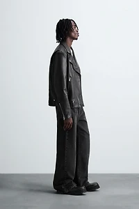 FAUX LEATHER BIKER JACKET