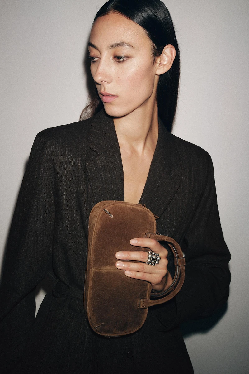 MINI SPLIT LEATHER BOWLING BAG