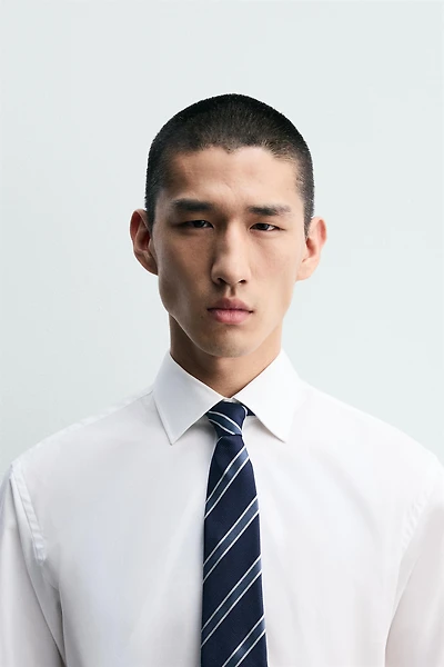 100% SILK STRIPED TIE