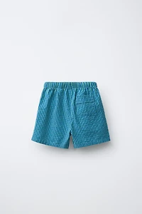SEERSUCKER STRIPED SHORTS