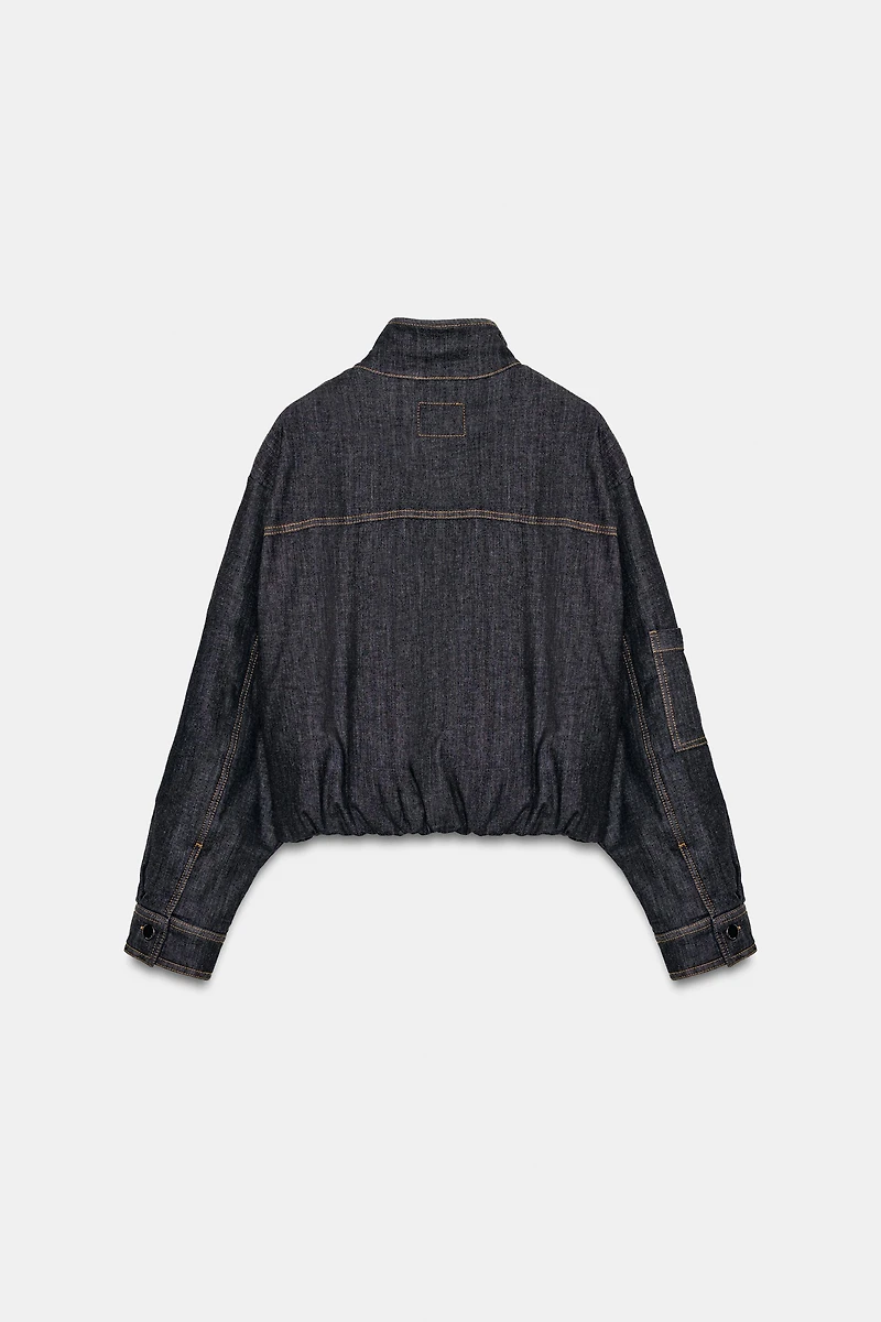 HIGH COLLAR PUFFER BOMBER JACKET