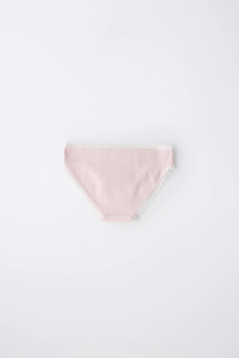 6-14 ANS/ LOT DE TROIS CULOTTES DENTELLE