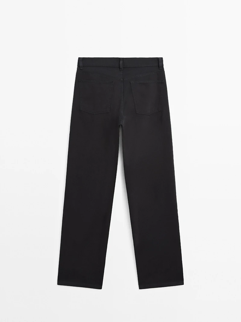 Pantalon straight mid-rise