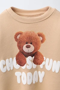 BEAR PRINT SWEATSHIRT
