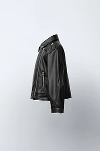 FAUX LEATHER BIKER JACKET