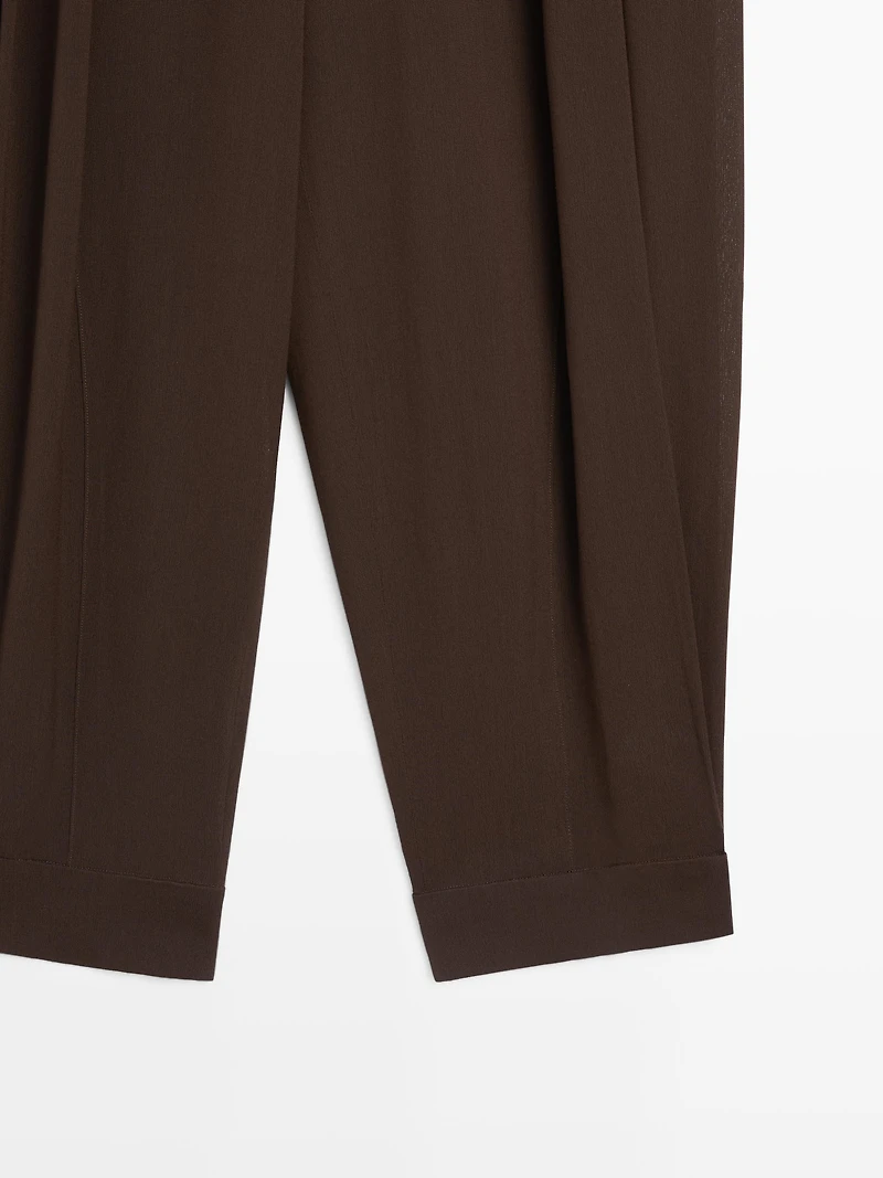 Darted sarouel trousers