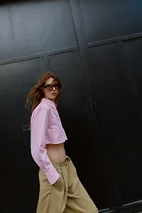 CHEMISE COURTE À RAYURES