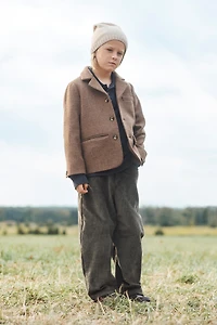 LIMITED EDITION HERRINGBONE BLAZER WITH ELBOW PATCHES AND WOOL