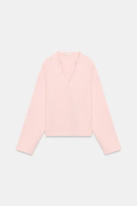 COTTON V-NECK SWEATSHIRT