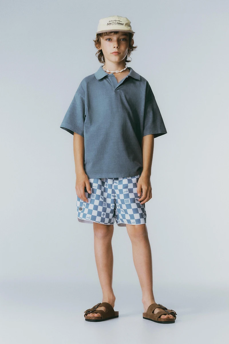 WASHED EFFECT POLO SHIRT