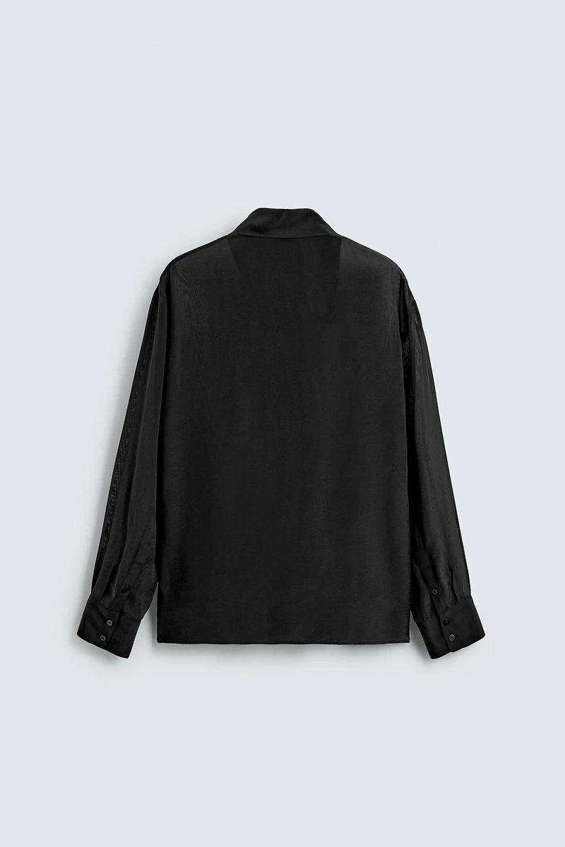 SEMI-SHEER BOW SHIRT