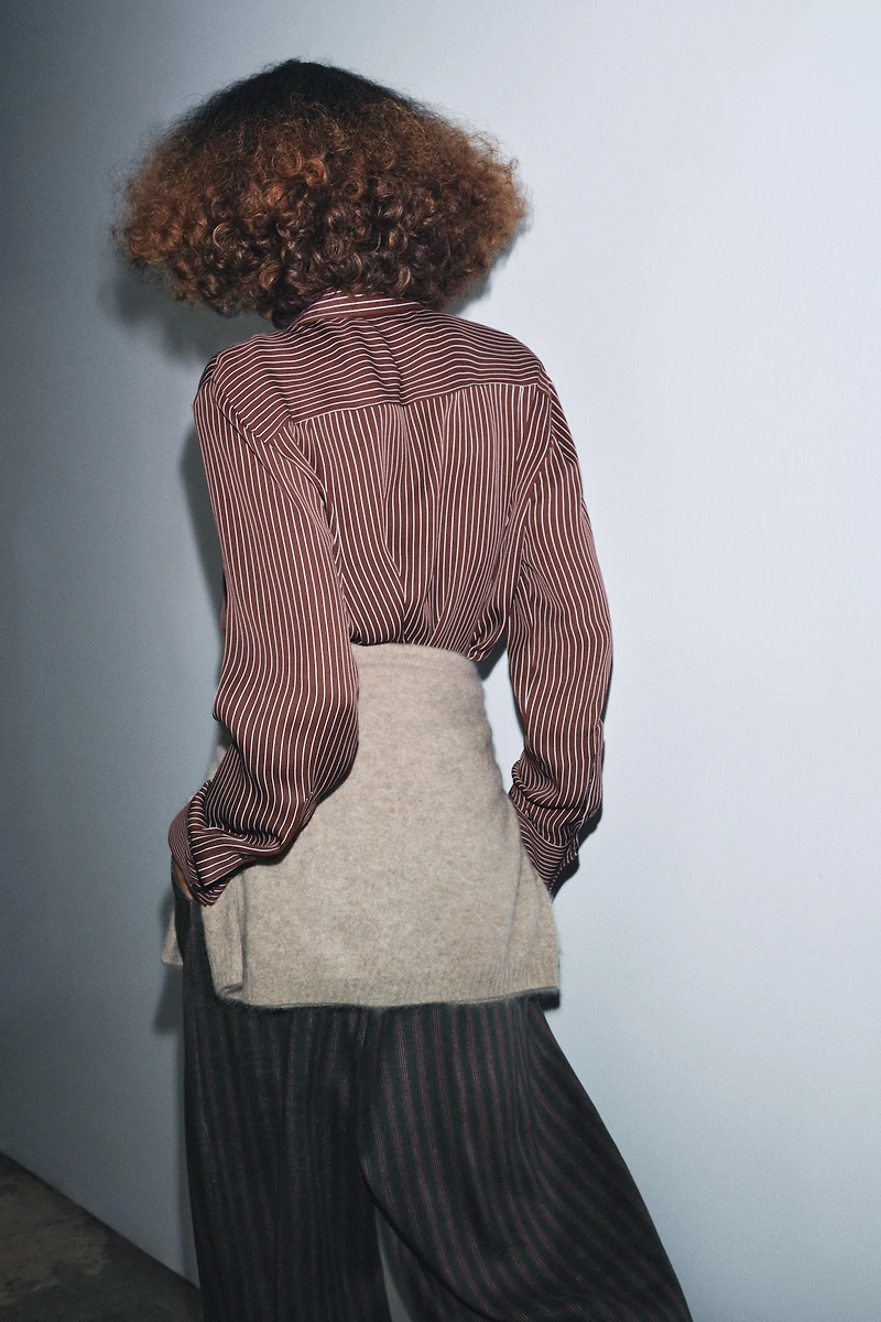 ZW COLLECTION LIMITED EDITION STRIPED SILK SHIRT