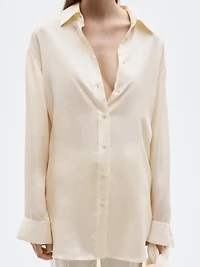 Flowing satin oversize shirt - LIMITED