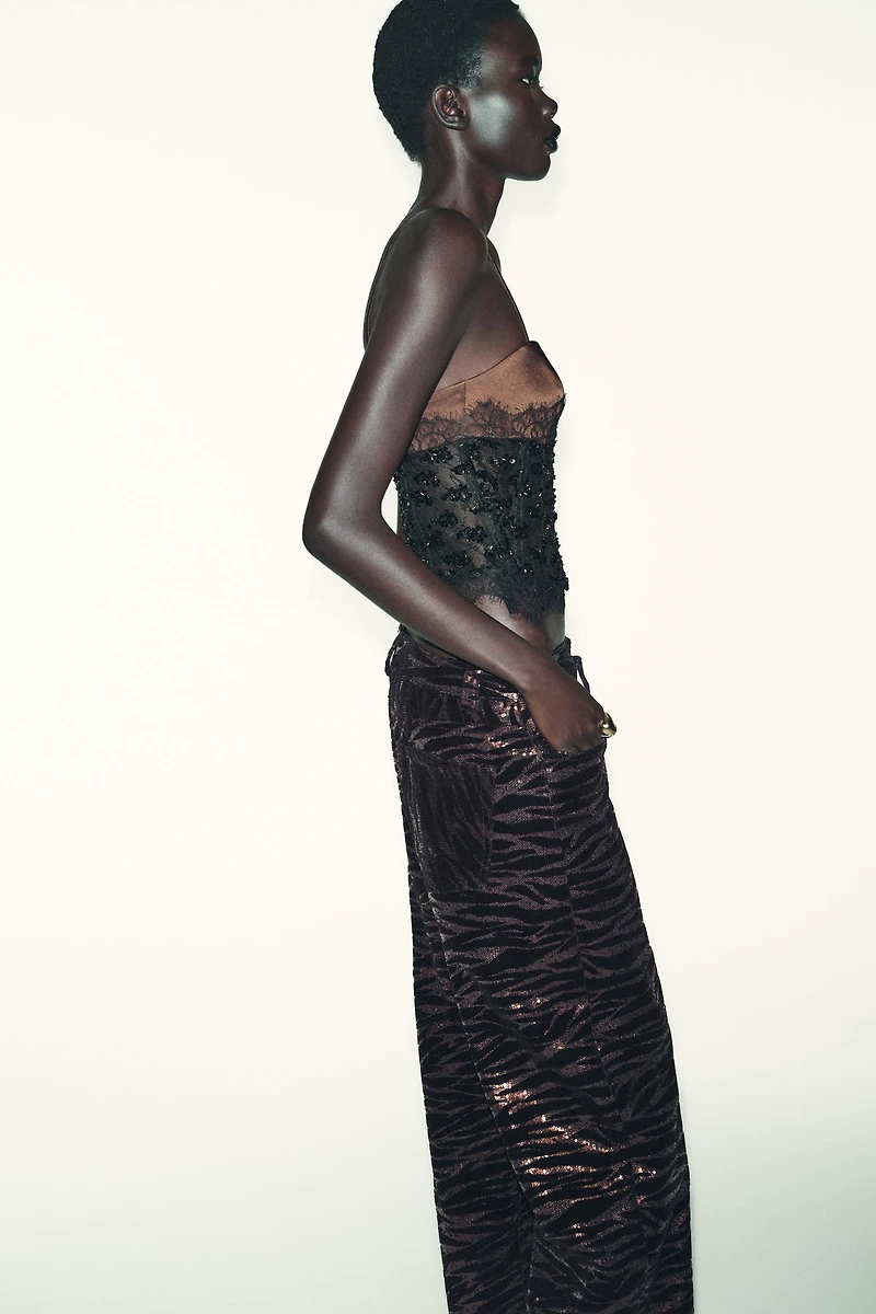 TOP STYLE CORSET AVEC PAILLETTES