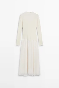 Knit dress with matching detail
