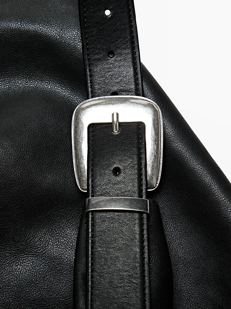 Nappa leather maxi bag