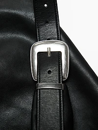 Nappa leather maxi bag