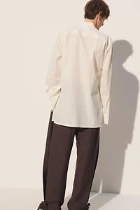 STRIPED JACQUARD KIMONO SHIRT