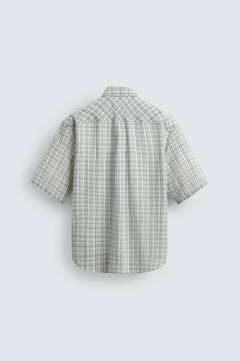 RELAXED FIT PLAID SHIRT