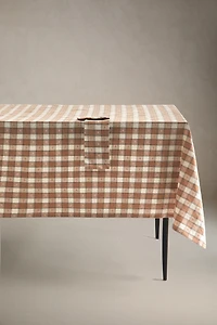DYED THREAD CHECK TABLECLOTH