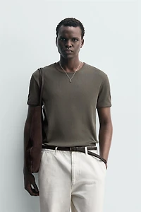 T-SHIRT CÔTELÉ BASIQUE