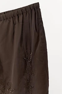EMBROIDERED BEADED PANTS