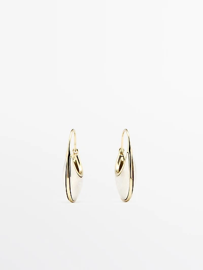 Boucles d’oreilles anneaux pierre