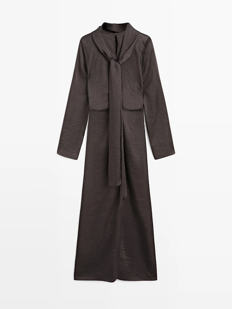 Long flowing dress with tie - STUDIO